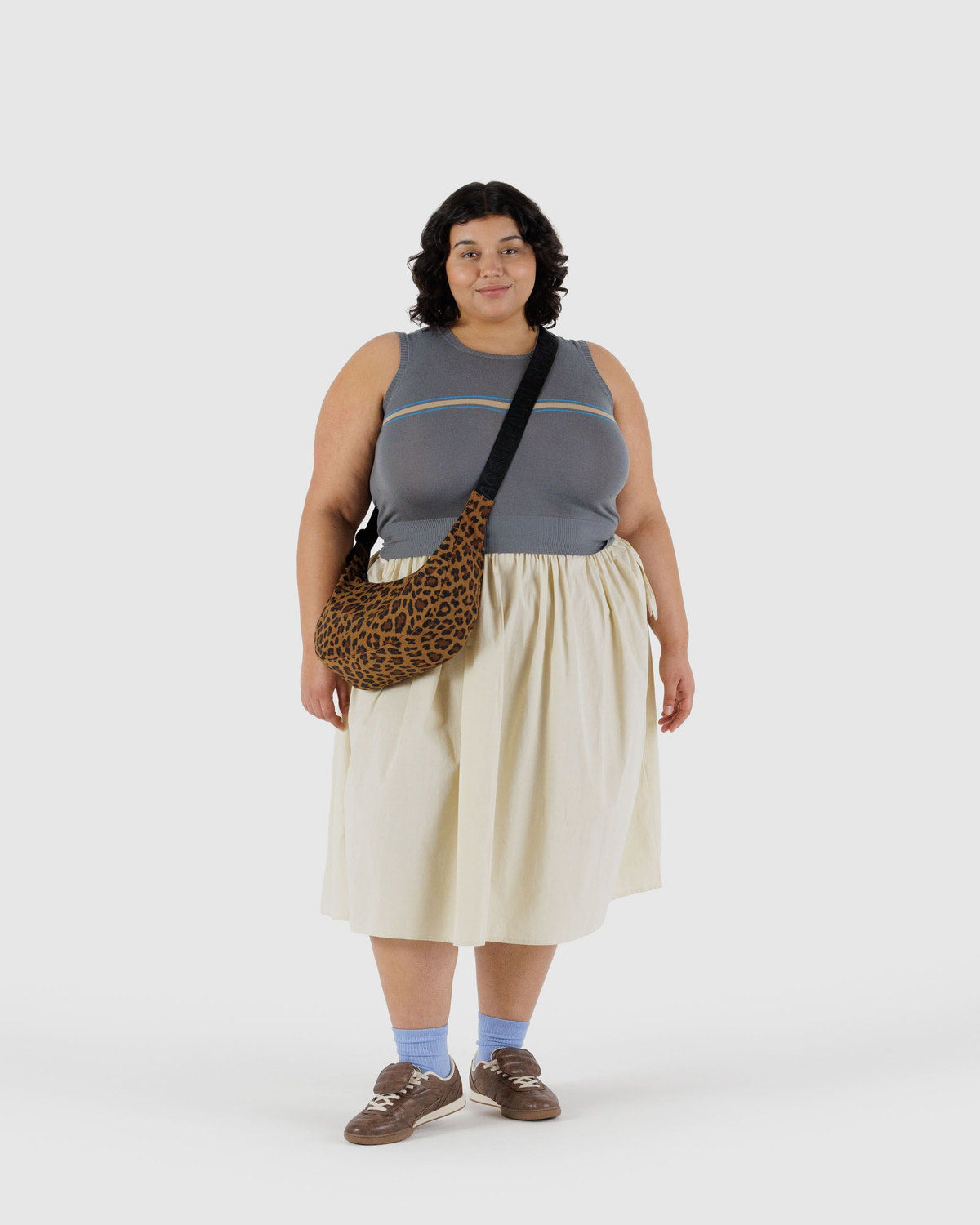Baggu Best Seller - Medium Nylon Crescent Bag Leopard