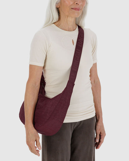Baggu Great Value - Medium Nylon Crescent Bag Mahogany