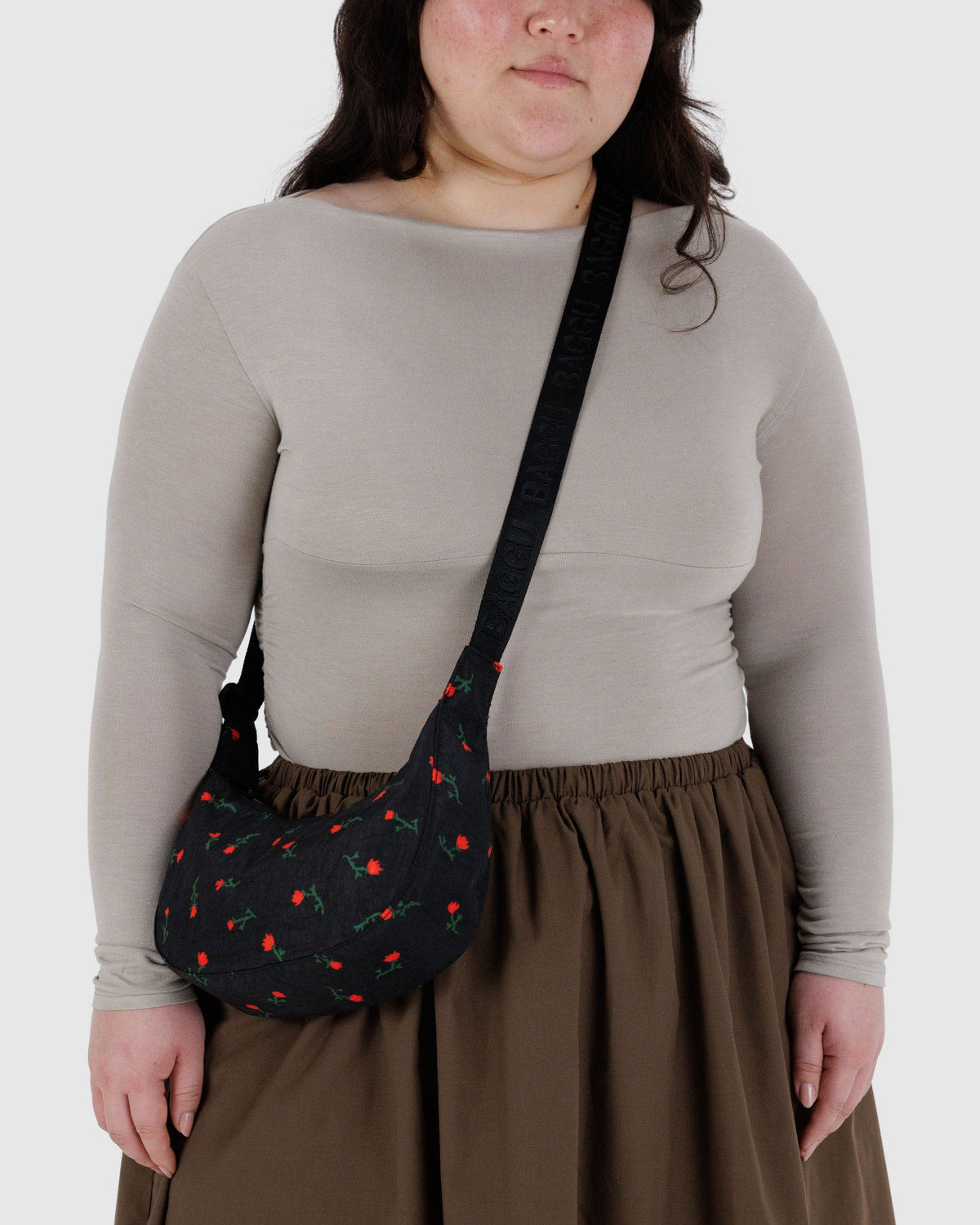 Baggu Hot Sale - Small Nylon Crescent Bag Painted Wildflower