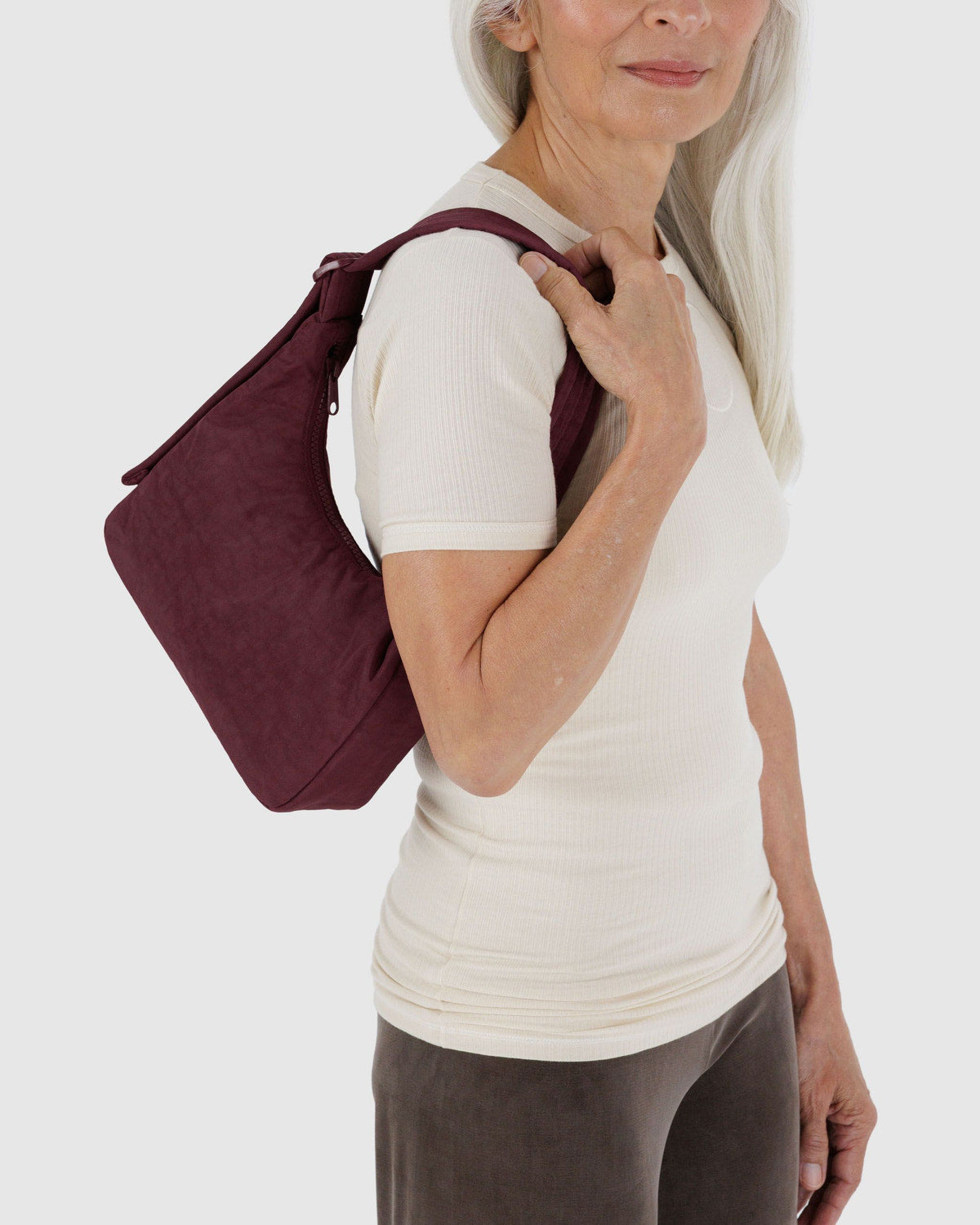 Baggu Discount - Mini Nylon Shoulder Bag  Mahogany