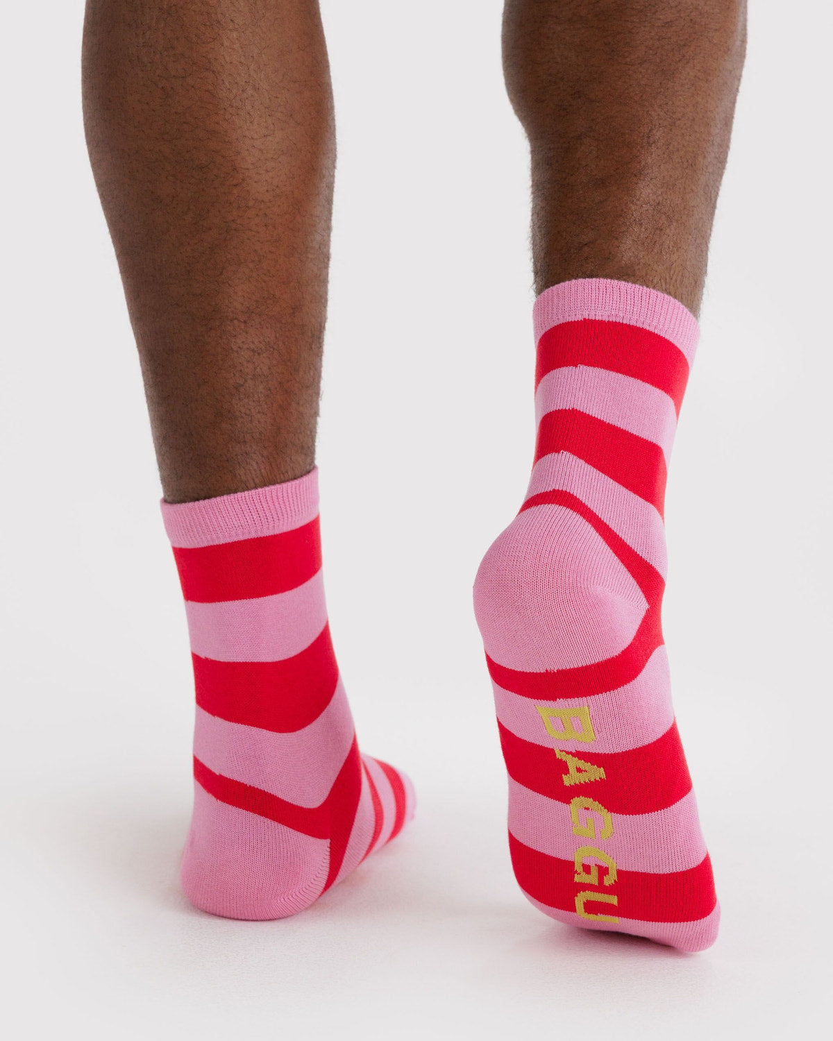 Baggu Discount - Crew Sock Pink Stripe
