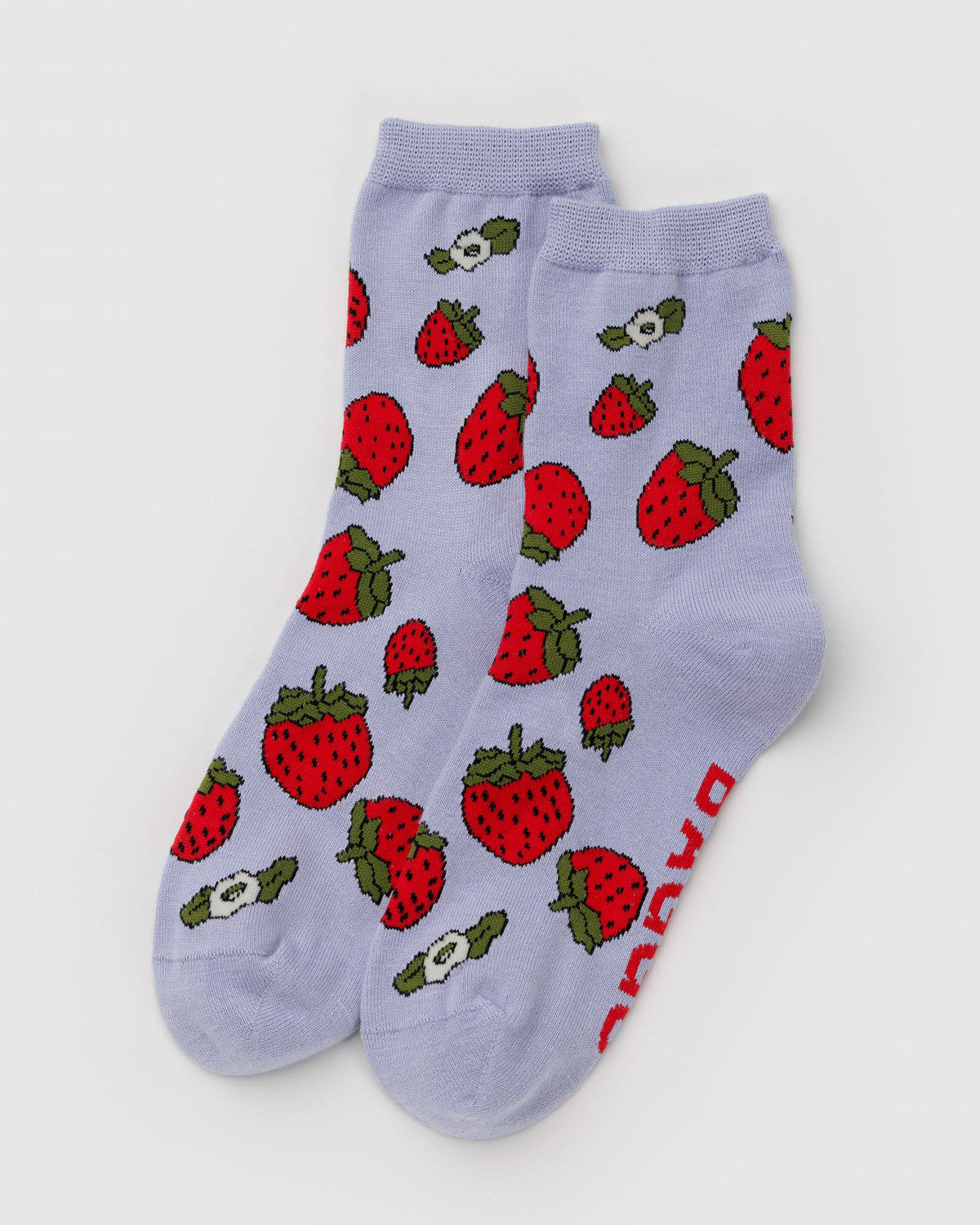 Baggu Smart Buy - Crew Sock Strawberry Blossom