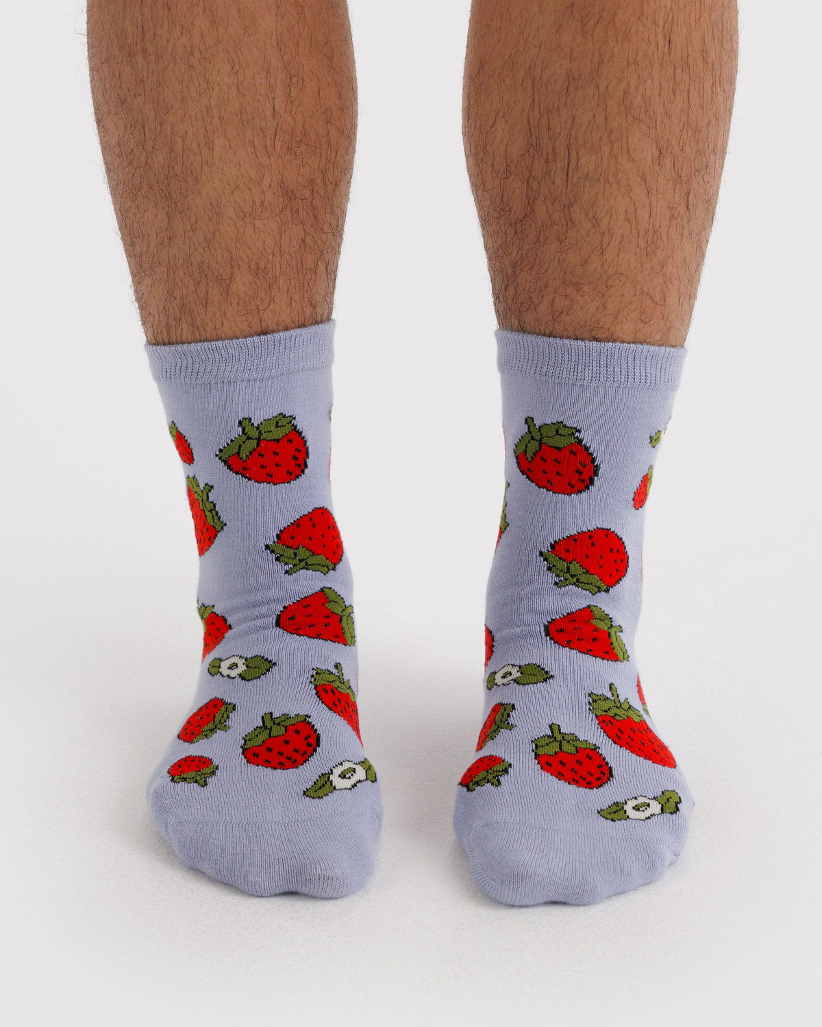Baggu Smart Buy - Crew Sock Strawberry Blossom