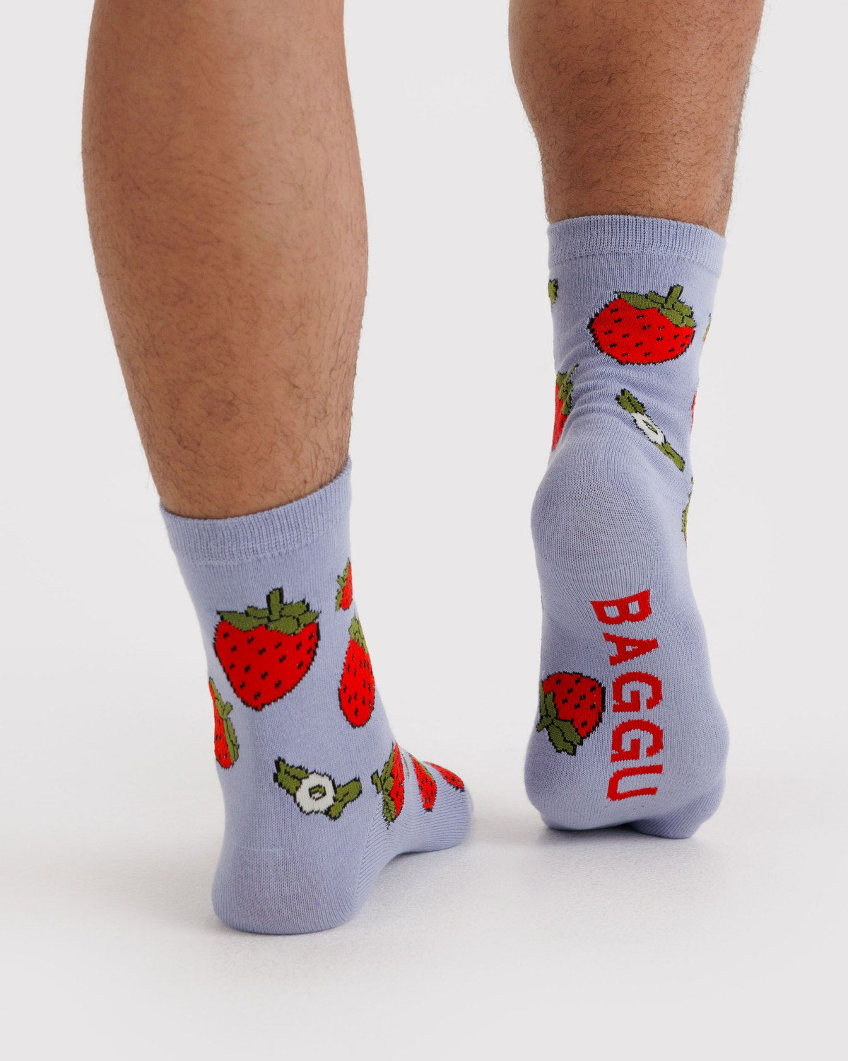 Baggu Smart Buy - Crew Sock Strawberry Blossom