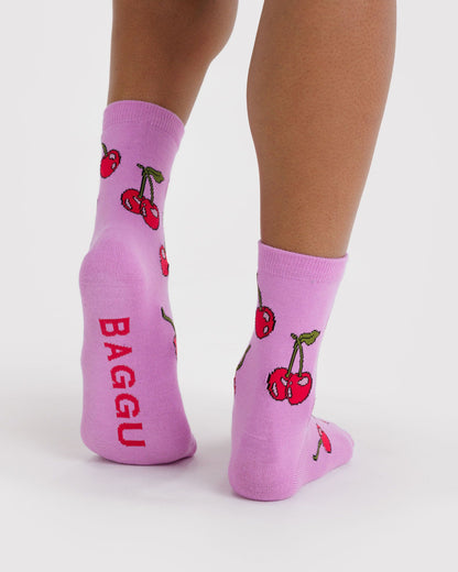 Baggu Sale - Crew Sock Cherries