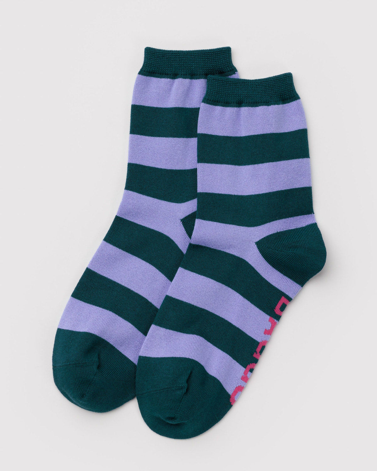Baggu Deals - Crew Sock Malachite Stripe
