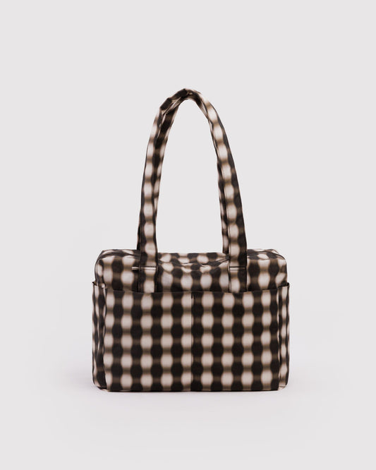 Baggu Premium - Everyday Cloud Bag Blurred Gingham Brown