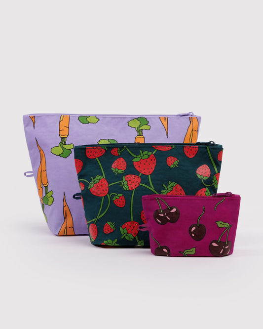 Baggu Essential - Go Pouch Set Carrots & Berries