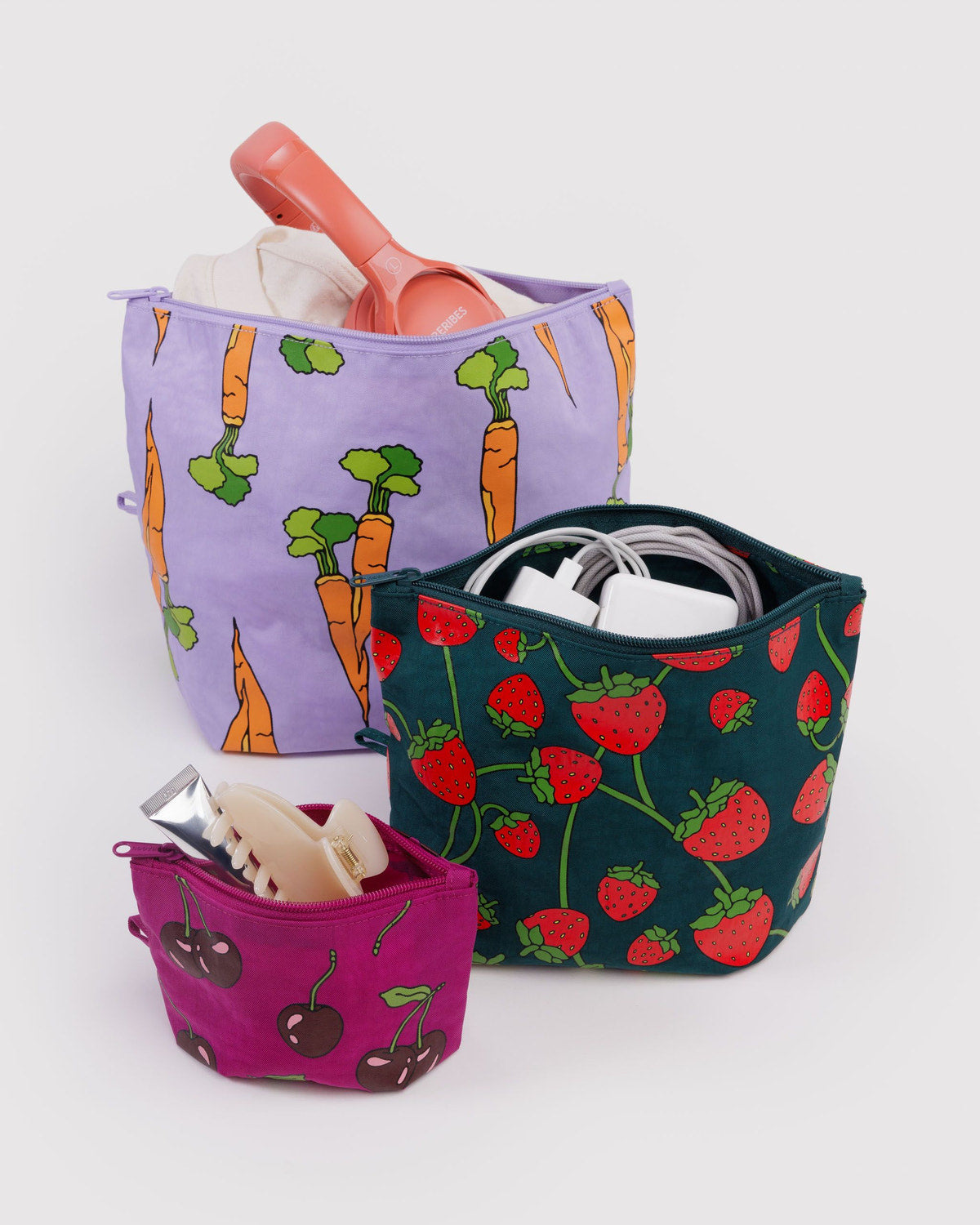Baggu Essential - Go Pouch Set Carrots & Berries