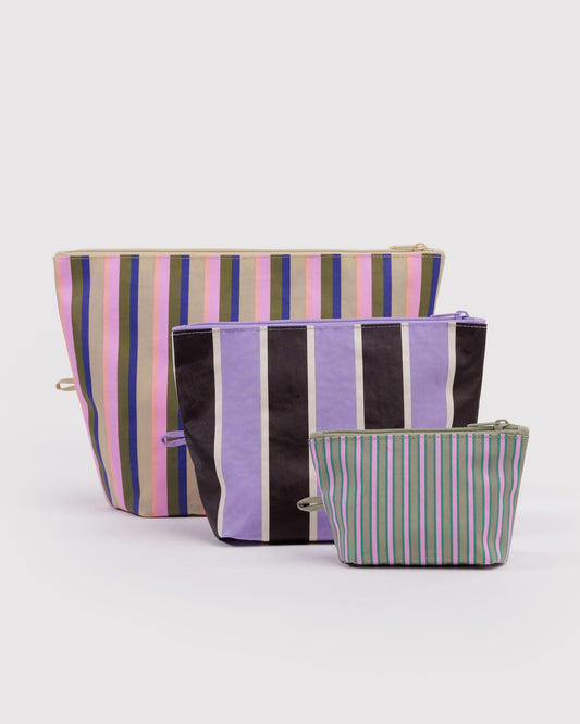 Baggu Classic - Go Pouch Set Candy Shop Stripes