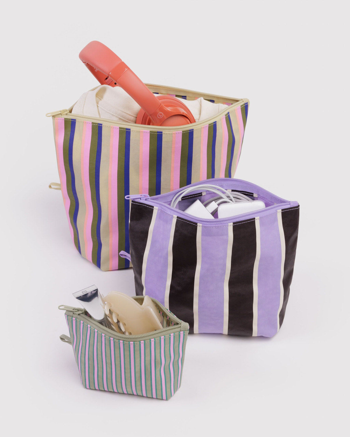 Baggu Classic - Go Pouch Set Candy Shop Stripes