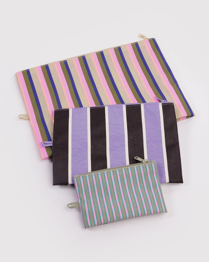 Baggu Classic - Go Pouch Set Candy Shop Stripes