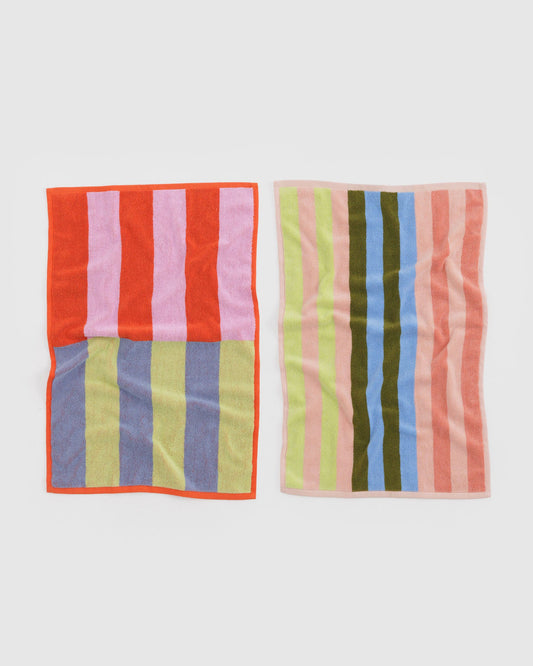 Baggu Exclusive - Hand Towel Set of 2 Pool Stripe Mix