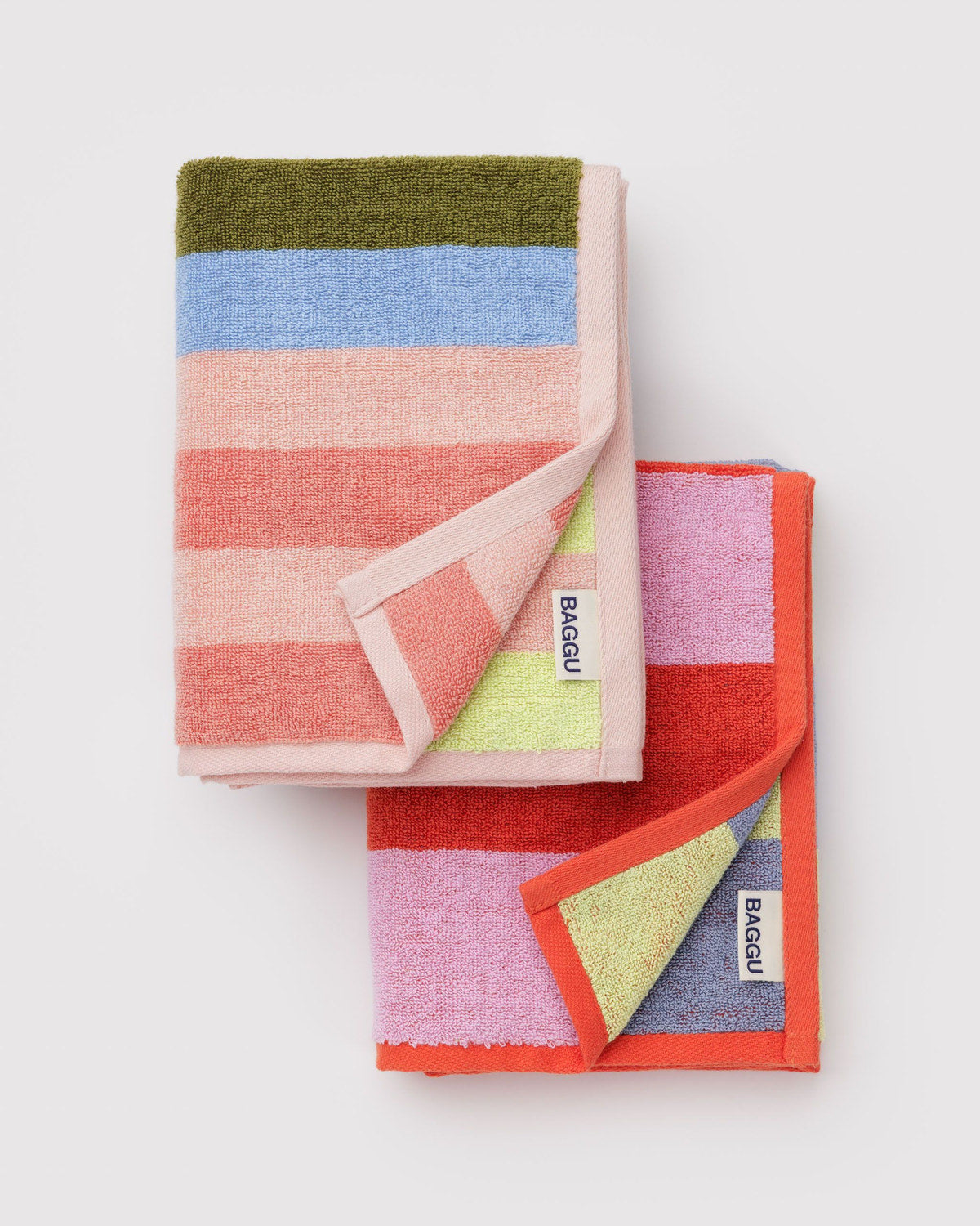Baggu Exclusive - Hand Towel Set of 2 Pool Stripe Mix