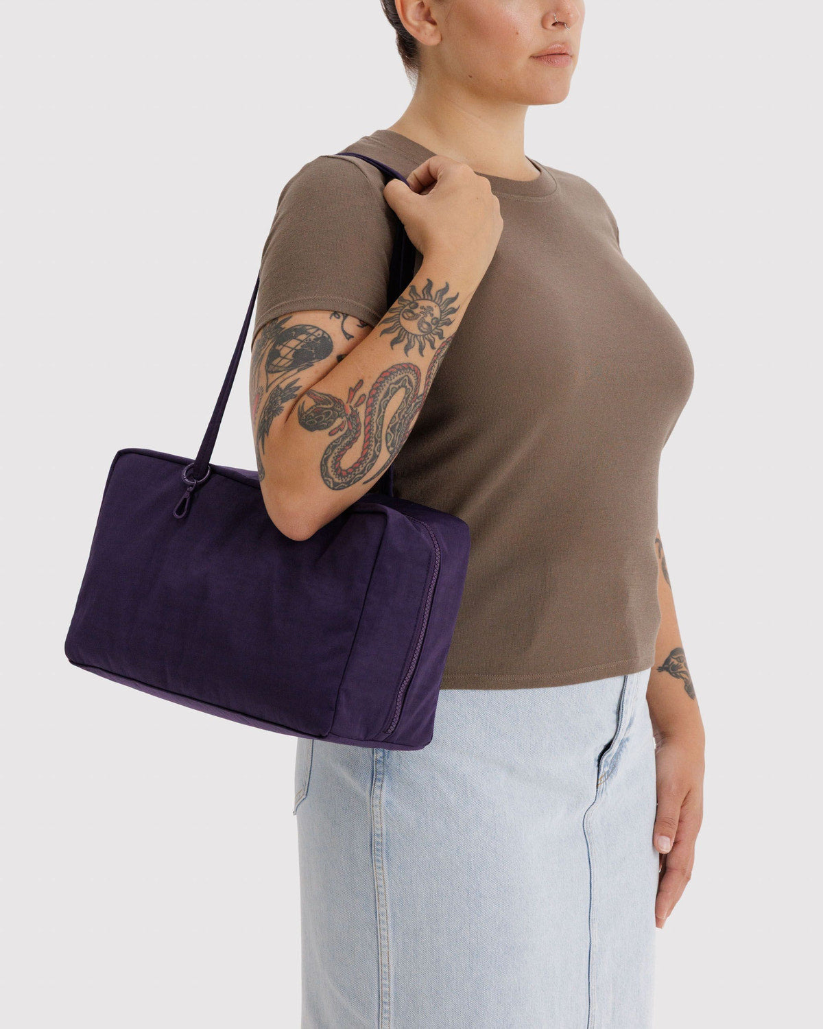 Baggu Everyday - Medium Nylon Bowler Bag Fig
