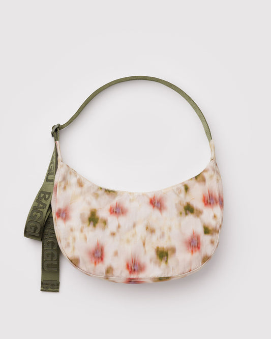 Baggu Classic - Medium Nylon Crescent Bag Abstract Floral