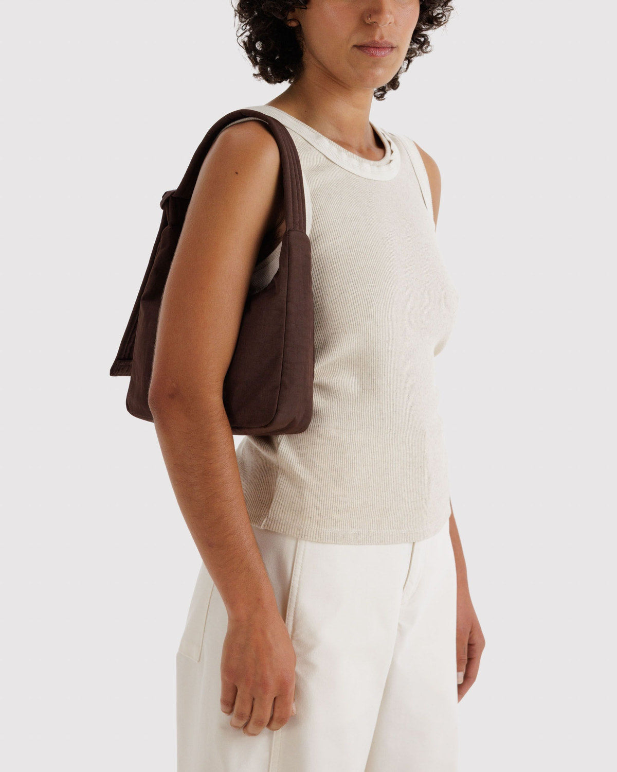 Baggu Popular - Mini Nylon Shoulder Bag  Coffee