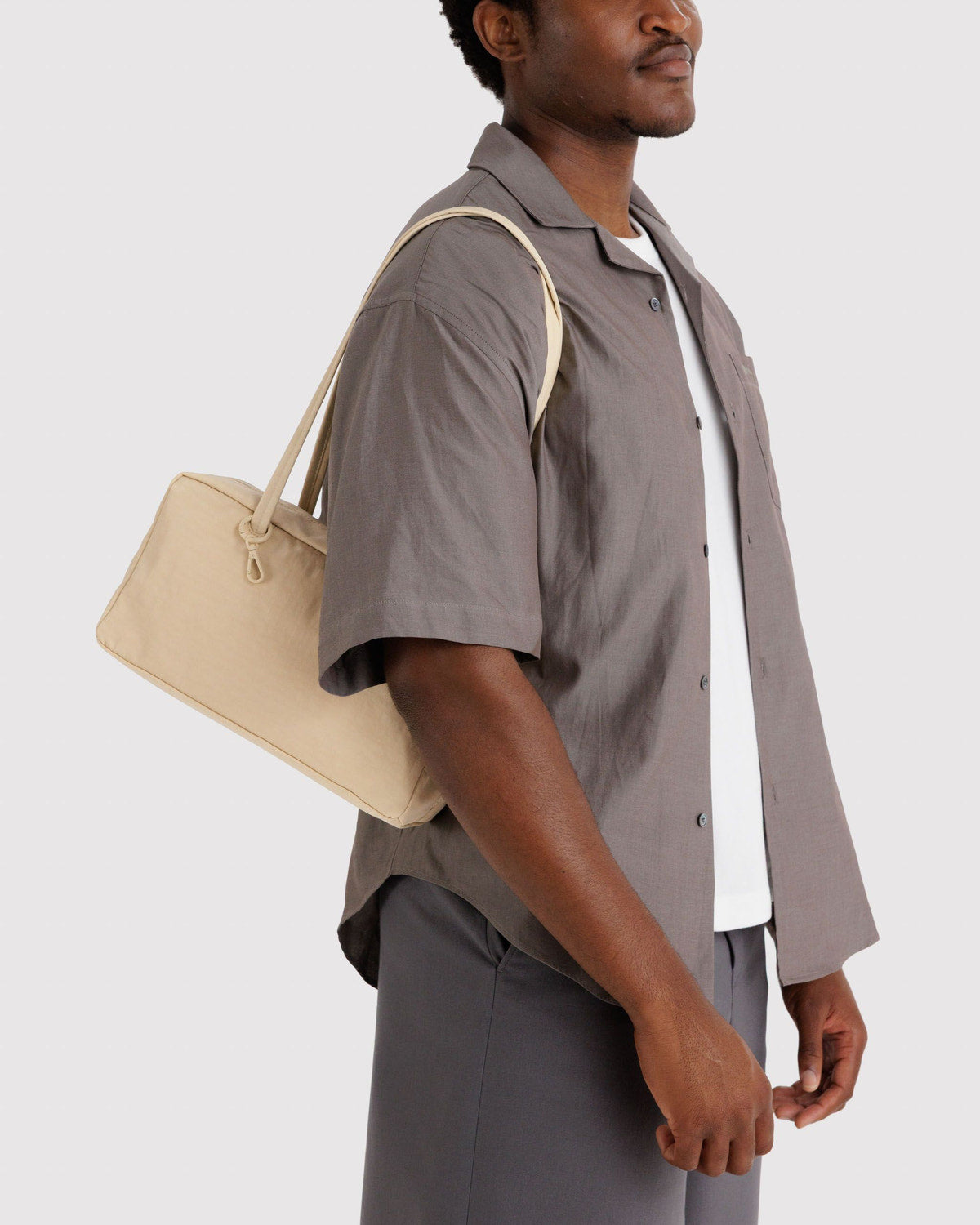 Baggu Exclusive - Nylon Bowler Bag Custard