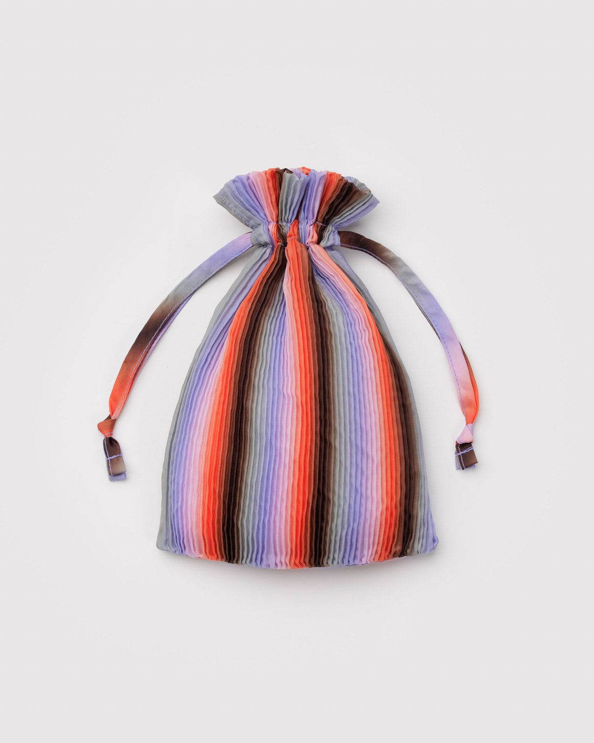 Baggu Quality - Pleated Baggu Gradient Stripe Poppy & Lilac