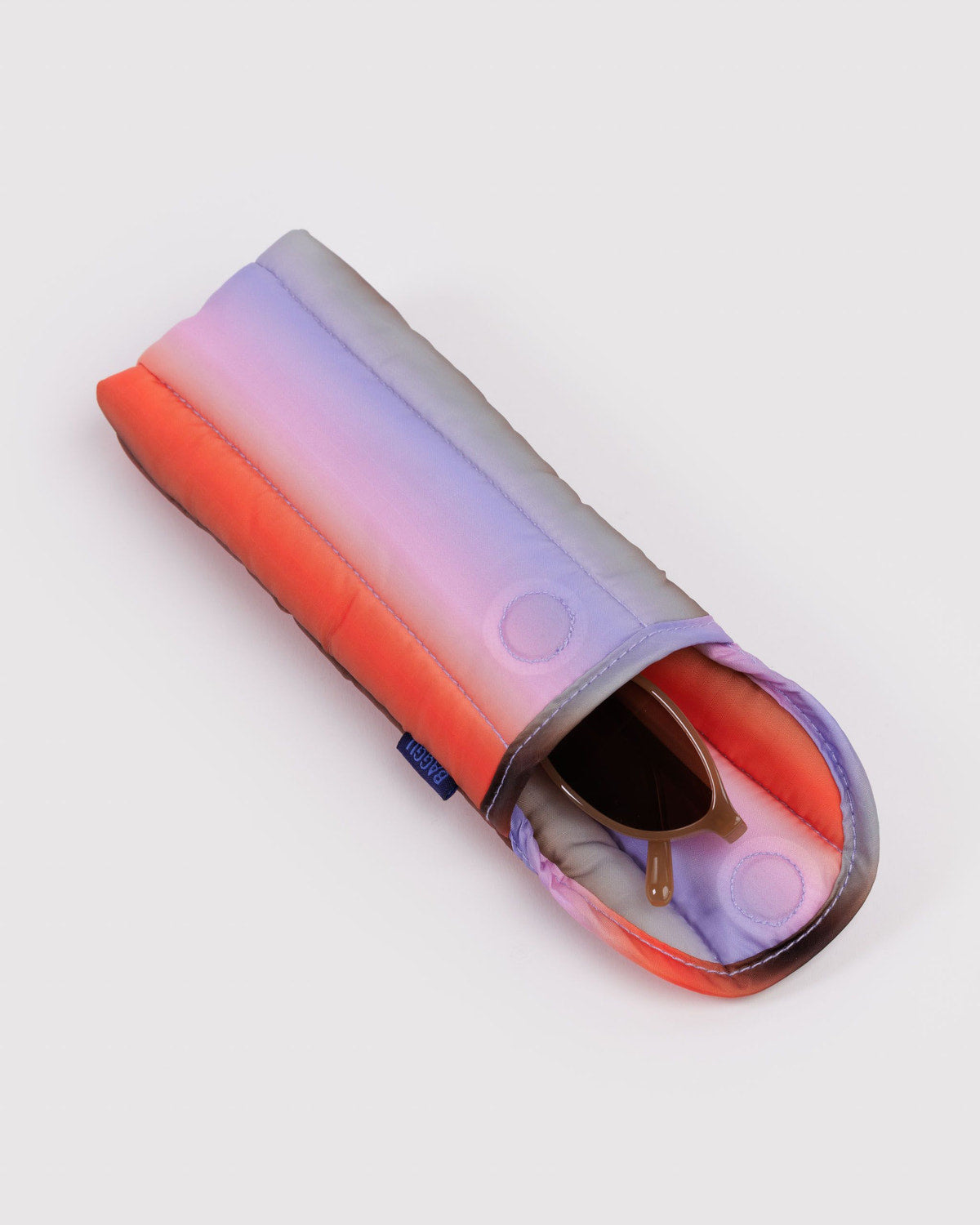Baggu Recommended - Puffy Glasses Sleeve Gradient Stripe Poppy & Lilac