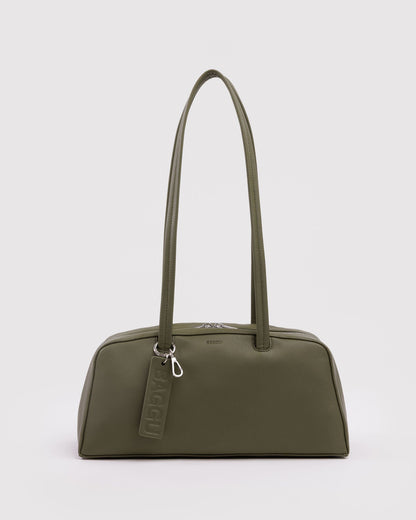 Baggu Great Value - Recycled Leather Bowler Bag Loden