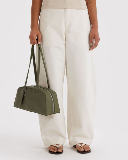 Baggu Great Value - Recycled Leather Bowler Bag Loden