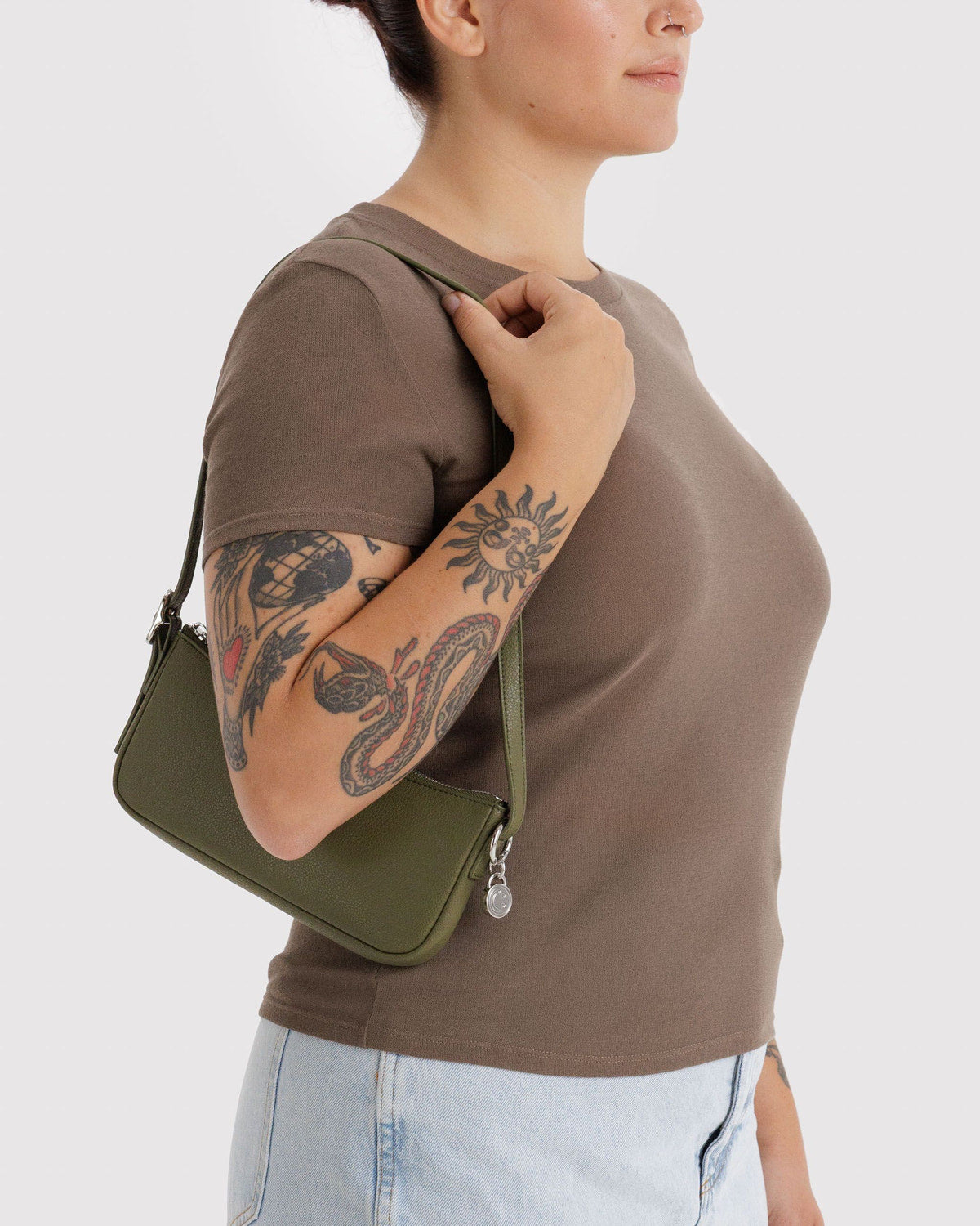 Baggu Great Value - Recycled Leather Pochette Loden