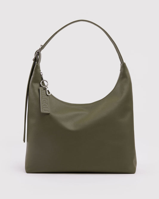Baggu Premium - Recycled Leather Shoulder Bag Loden