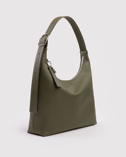 Baggu Premium - Recycled Leather Shoulder Bag Loden