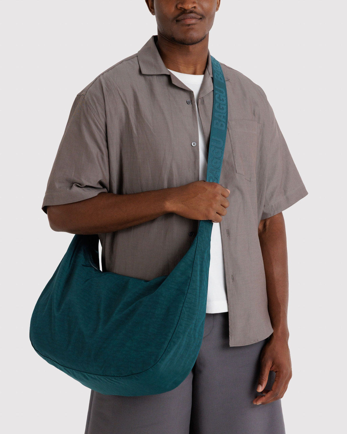 Baggu Sale - Large Nylon Crescent Bag Deep Sea