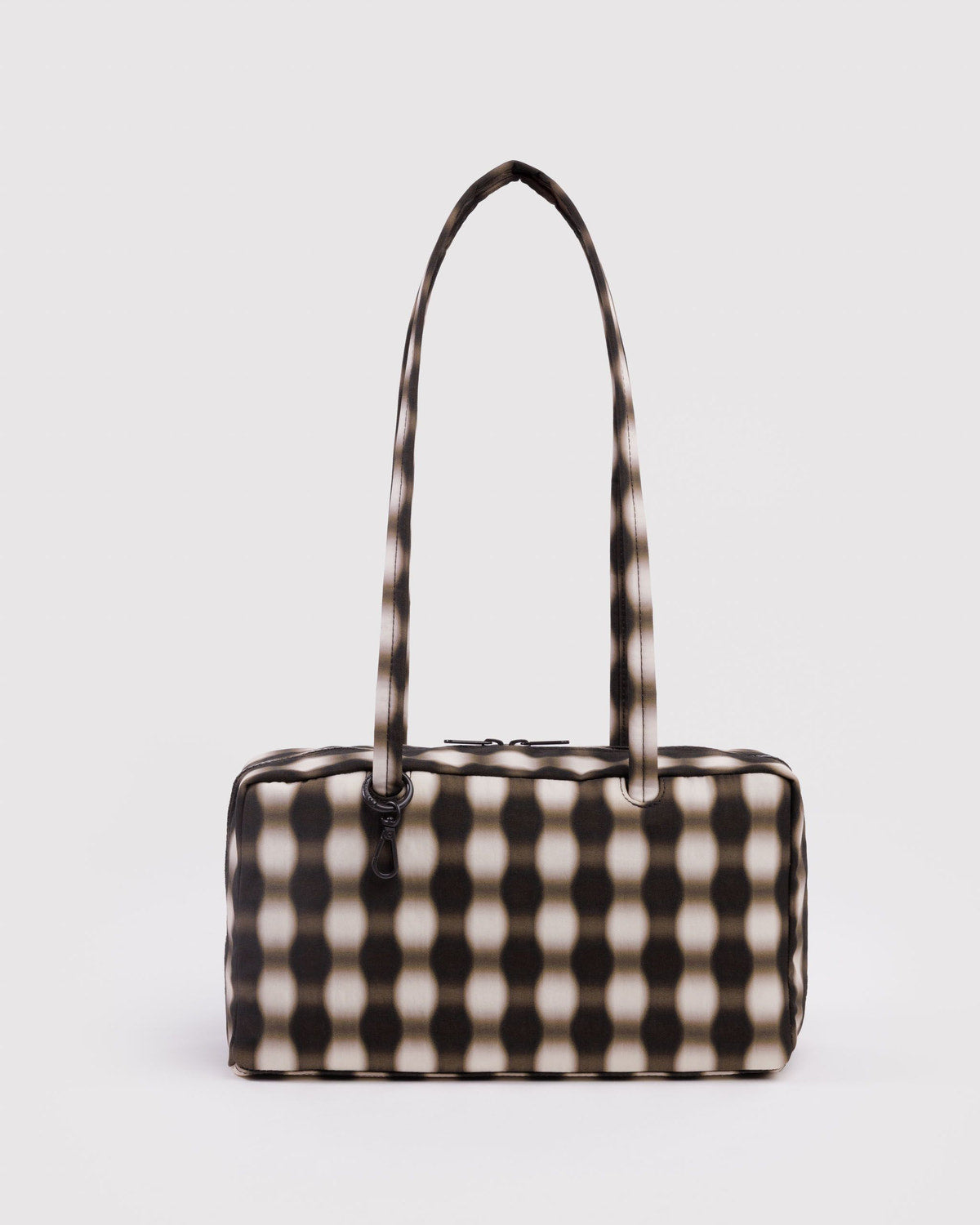 Baggu Everyday - Nylon Bowler Bag Blurred Gingham Brown