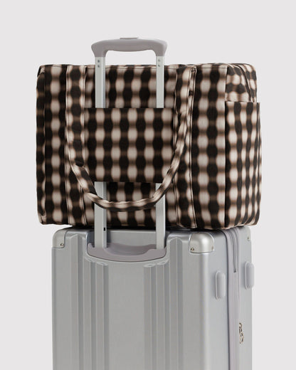 Baggu Great Value - Small Cloud Carry-On Blurred Gingham Brown