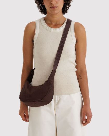 Baggu Discount - Small Nylon Crescent Bag Coffee