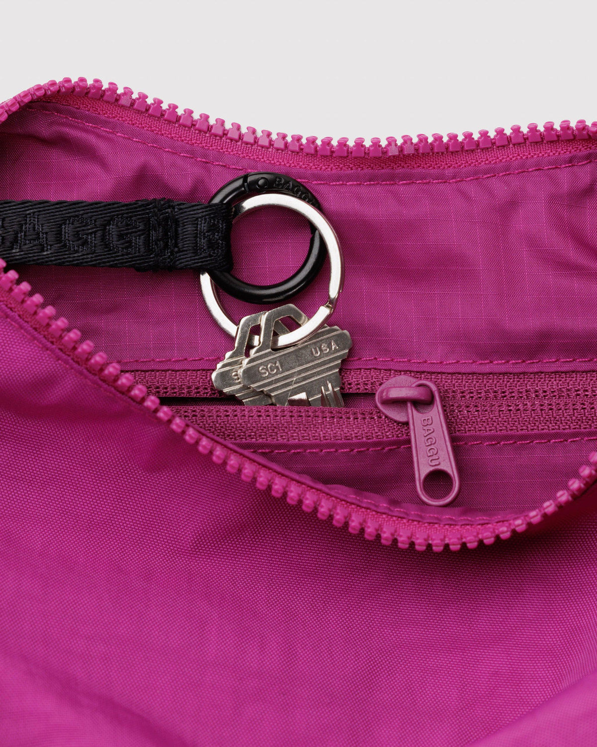 Baggu Value - Small Nylon Crescent Bag Deep Fuchsia