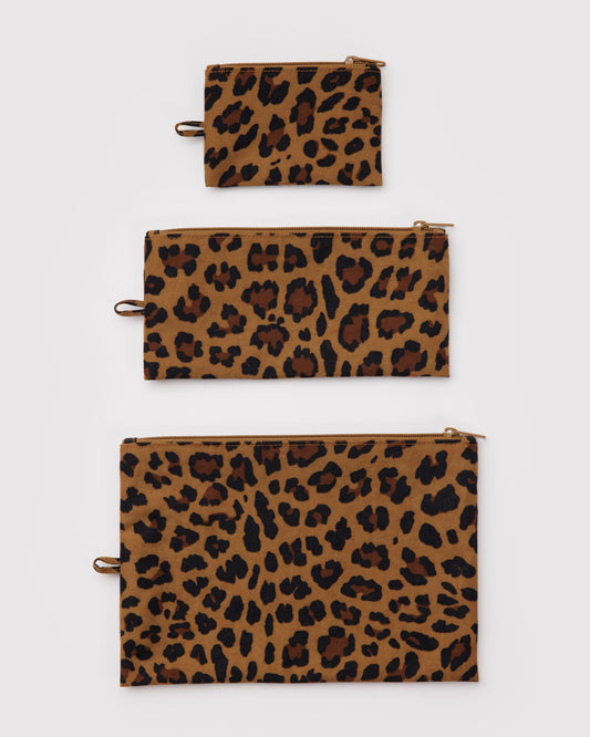 Baggu Classic - Flat Pouch Set Leopard