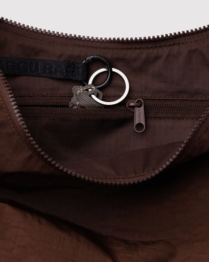 Baggu Popular - Medium Nylon Crescent Bag Coffee