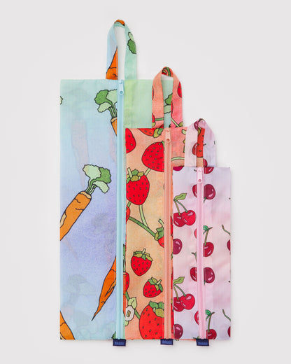 Baggu Latest - 3D Zip Set Carrots & Berries