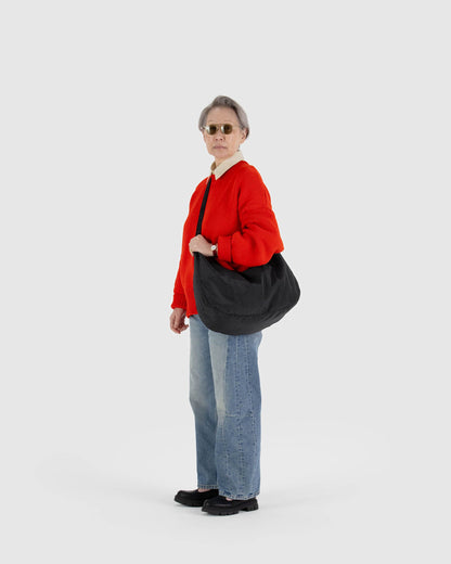 Baggu Signature - Large Nylon Crescent Bag Black