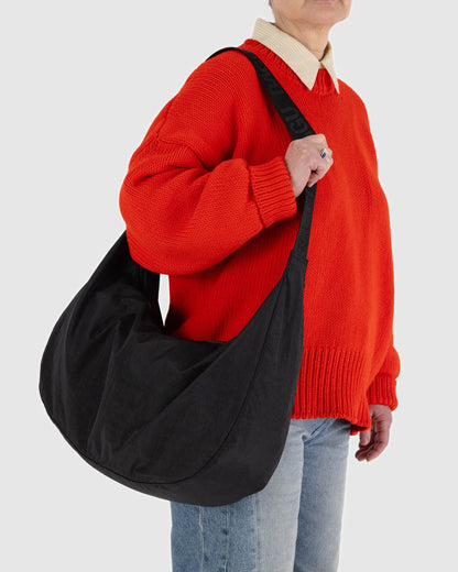 Baggu Signature - Large Nylon Crescent Bag Black