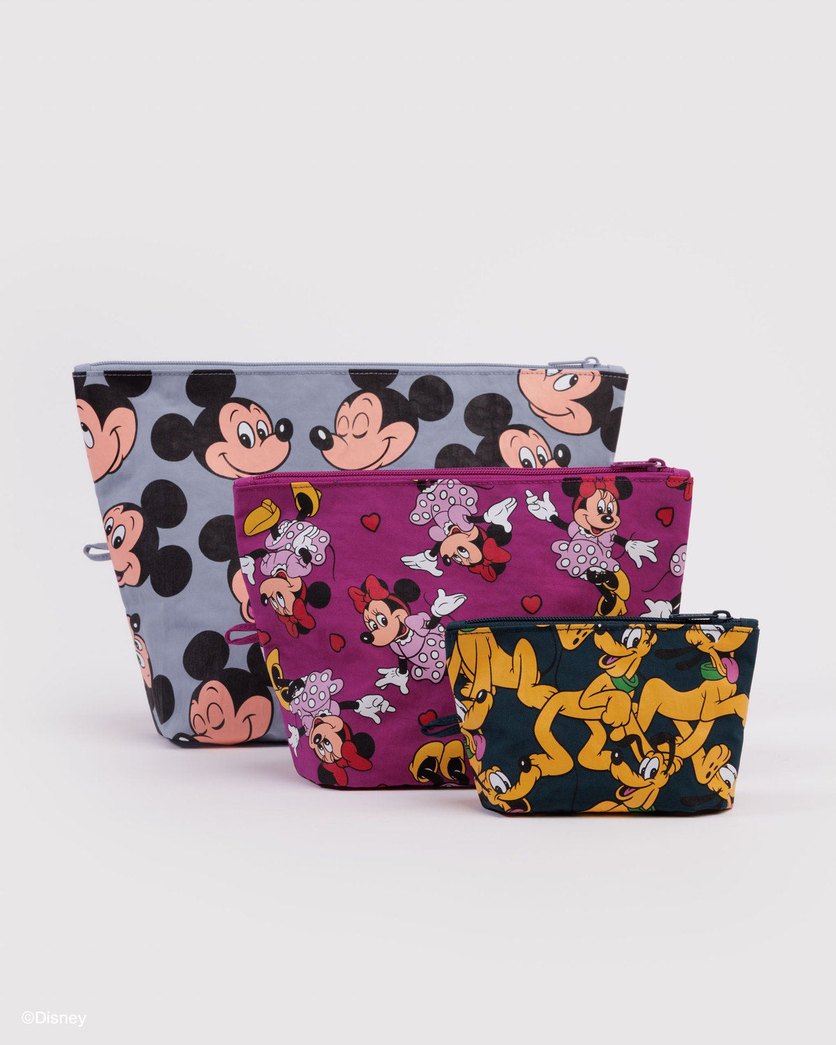 Baggu Latest - Go Pouch Set Mickey, Minnie & Pluto