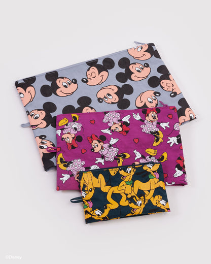 Baggu Latest - Go Pouch Set Mickey, Minnie & Pluto