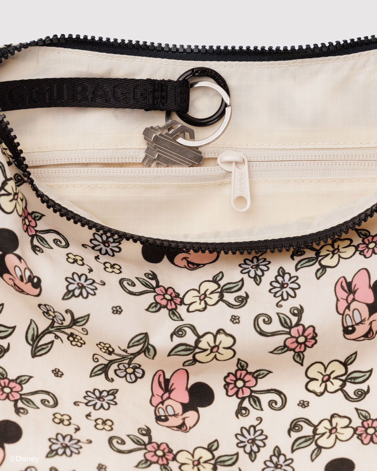 Baggu Exclusive - Medium Nylon Crescent Bag Storybook Floral