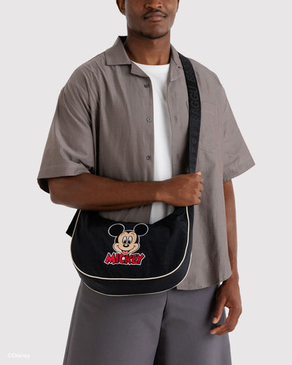 Baggu Latest - Medium Nylon Crescent Bag Embroidered Mickey Mouse Club