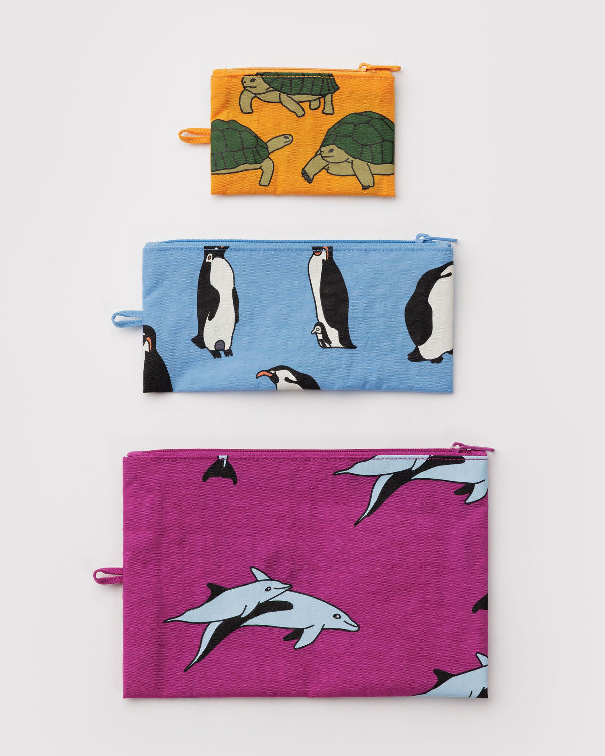 Baggu Hot Sale - Flat Pouch Set Vacation Animals