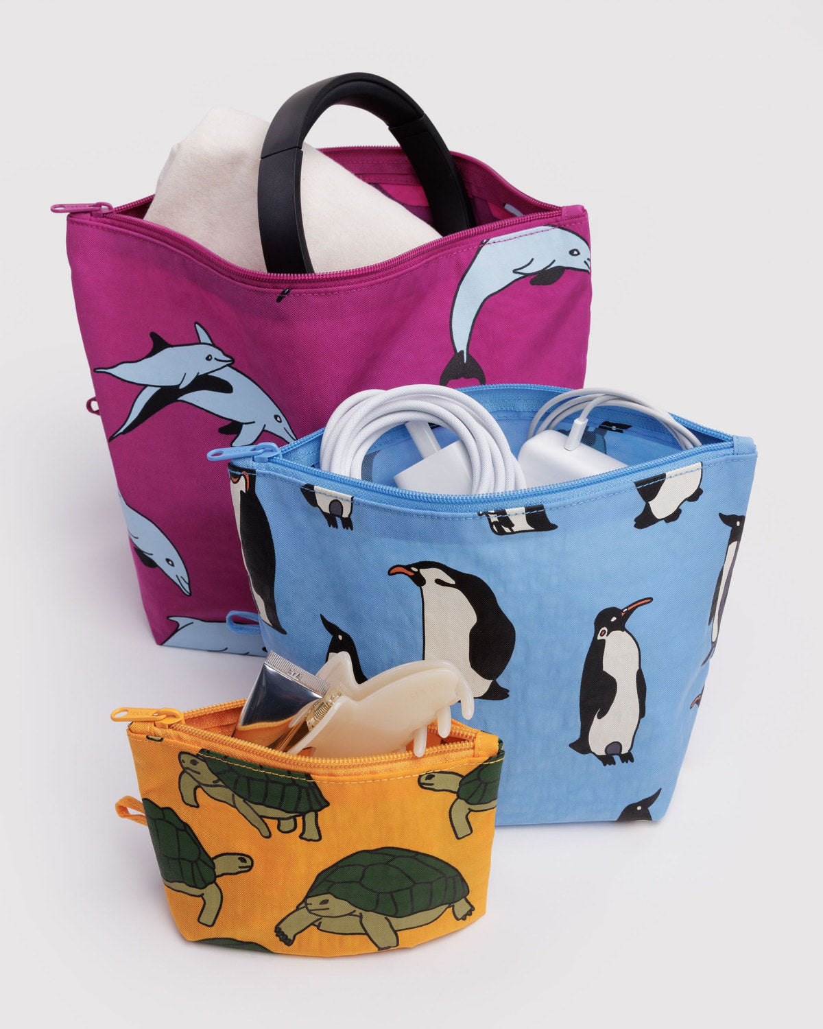 Baggu Smart Buy - Go Pouch Set Vacation Animals