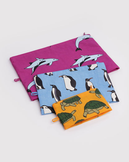 Baggu Smart Buy - Go Pouch Set Vacation Animals