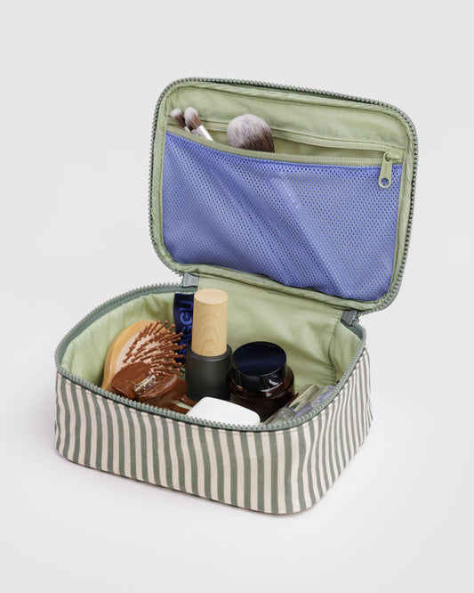Baggu Classic - Small Cosmetic Case Sage Stripe