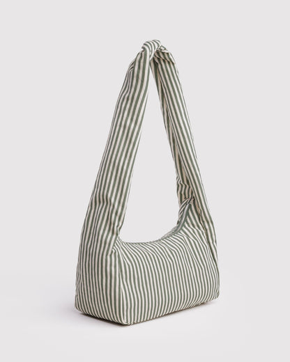 Baggu Trending - Nylon Meringue Bag Sage Stripe