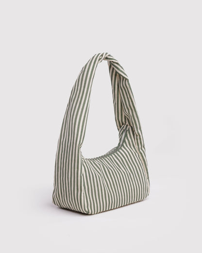 Baggu New - Small Nylon Meringue Bag Sage Stripe