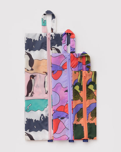 Baggu Latest - 3D Zip Set Vacation Animals